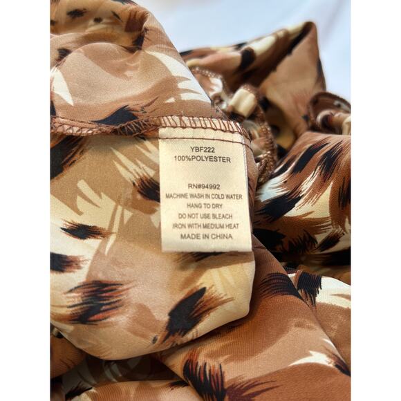 Patrizia Luca Milano Mixed Animal Print Off-Shoulder Mid-Crop Top Large - Picture 7 of 7